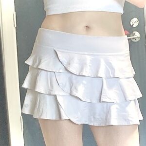 White Ruffle Tennis Skirt